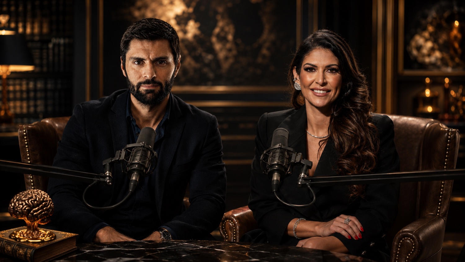 Carol Paiffer e André Buric no estúdio do ExcepcionalMente